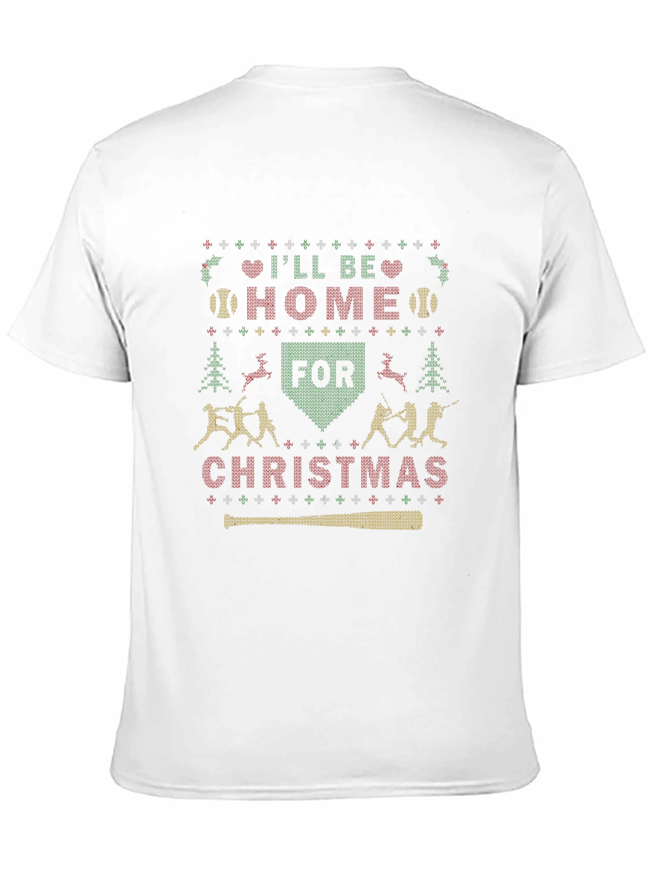 Baseball Christmas T-Shirt: Ill Be Home