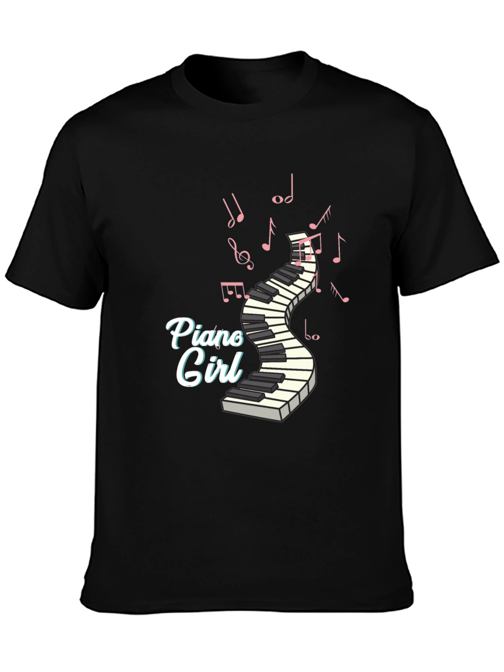 Piano Girl T-Shirt - Music Lover Tee