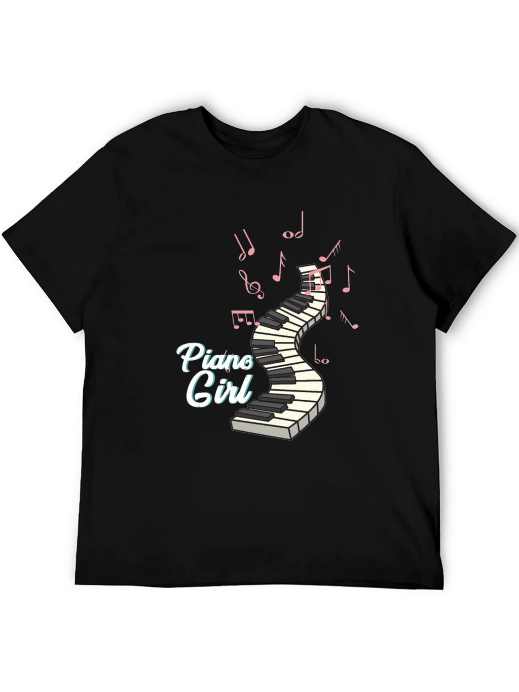 Piano Girl T-Shirt - Music Lover Tee