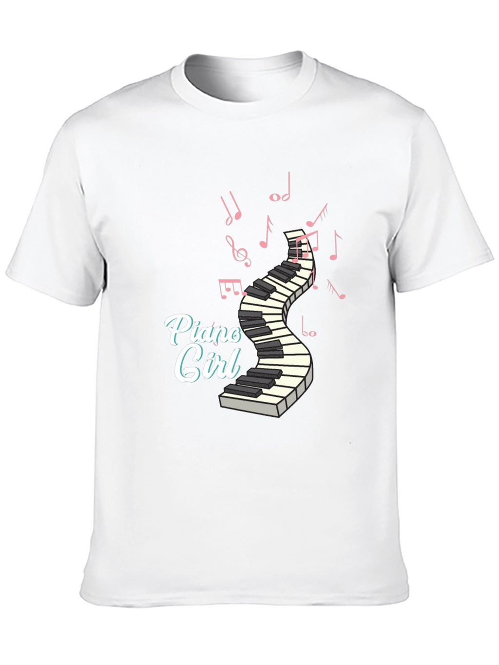 Piano Girl T-Shirt - Music Lover Tee