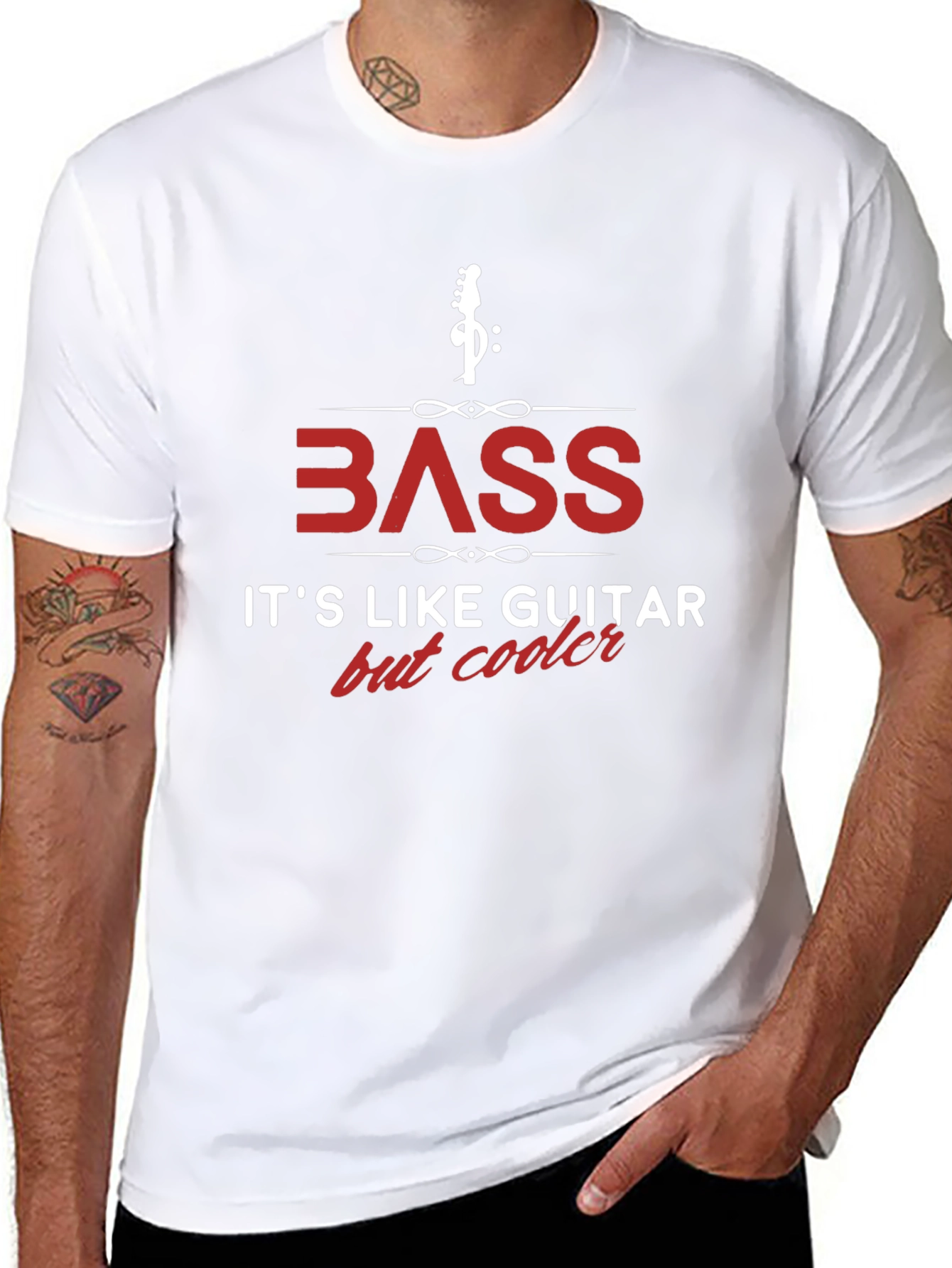 Bass Guitar T-Shirt - Its Like Guitar But Cooler