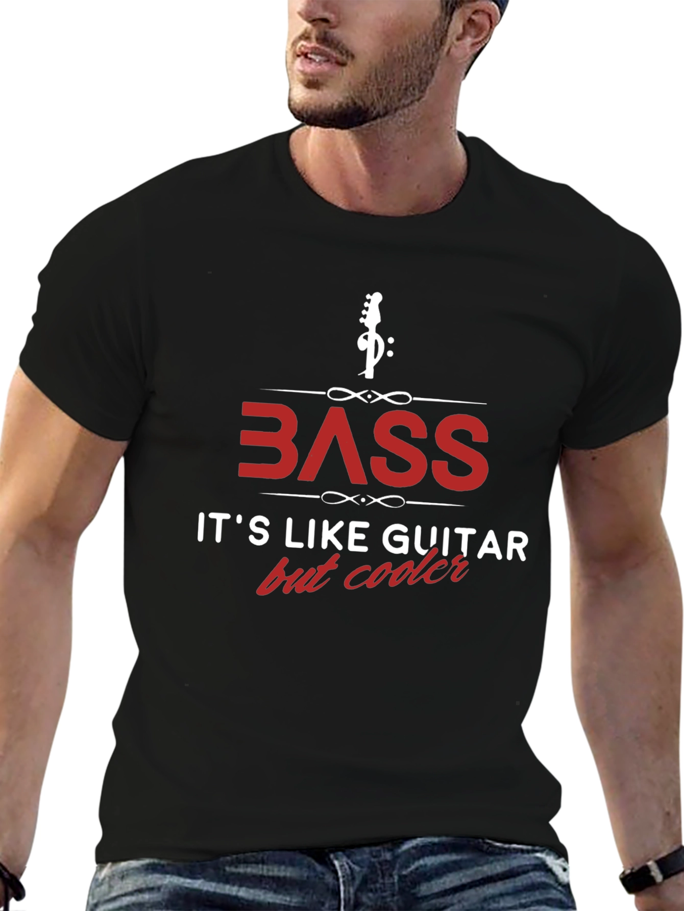 Bass Guitar T-Shirt - Its Like Guitar But Cooler