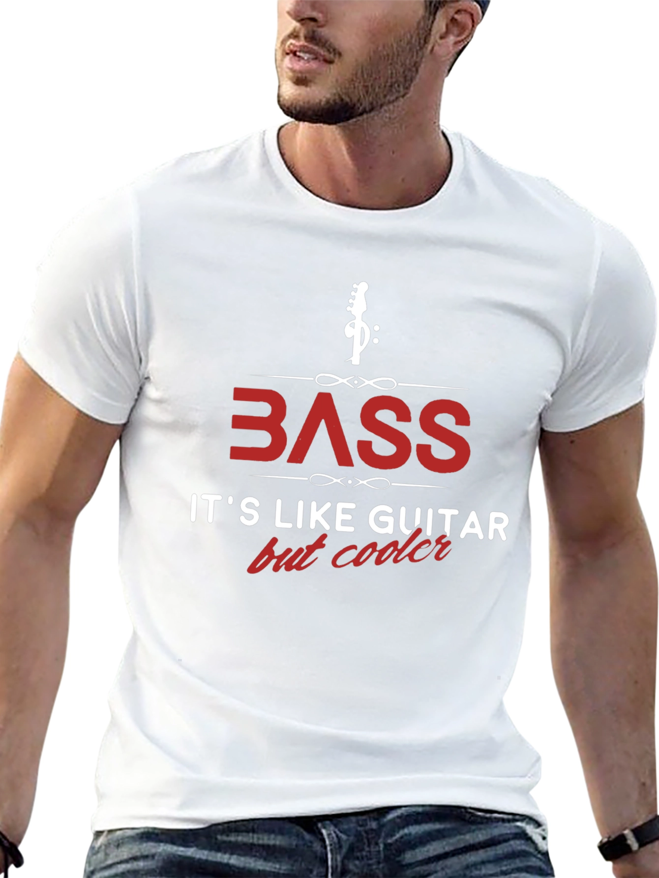 Bass Guitar T-Shirt - Its Like Guitar But Cooler
