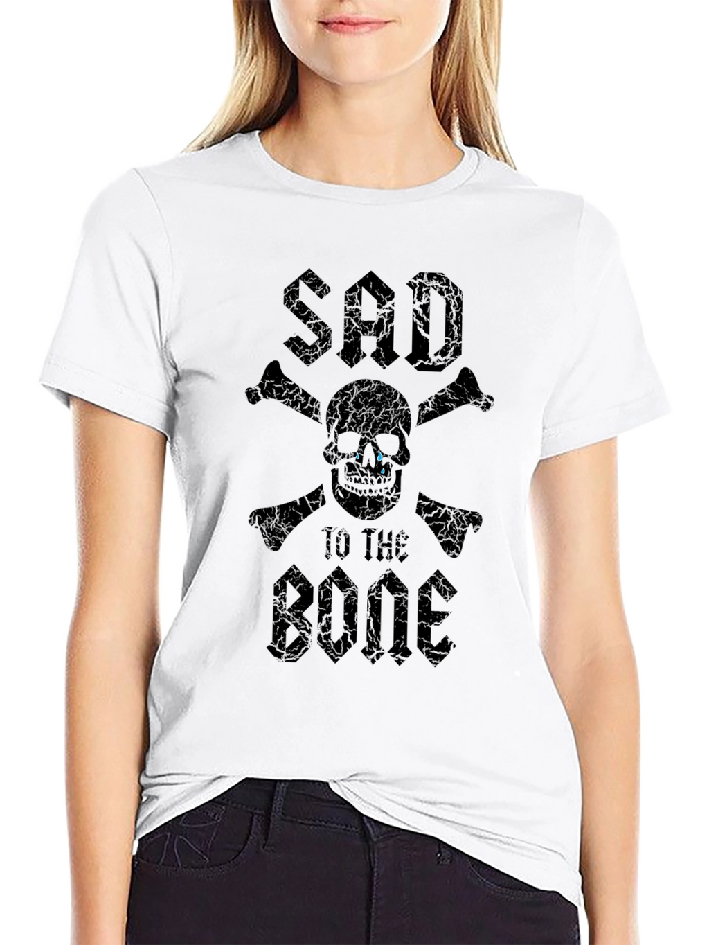 Sad To The Bone T-Shirt - Skull & Crossbones