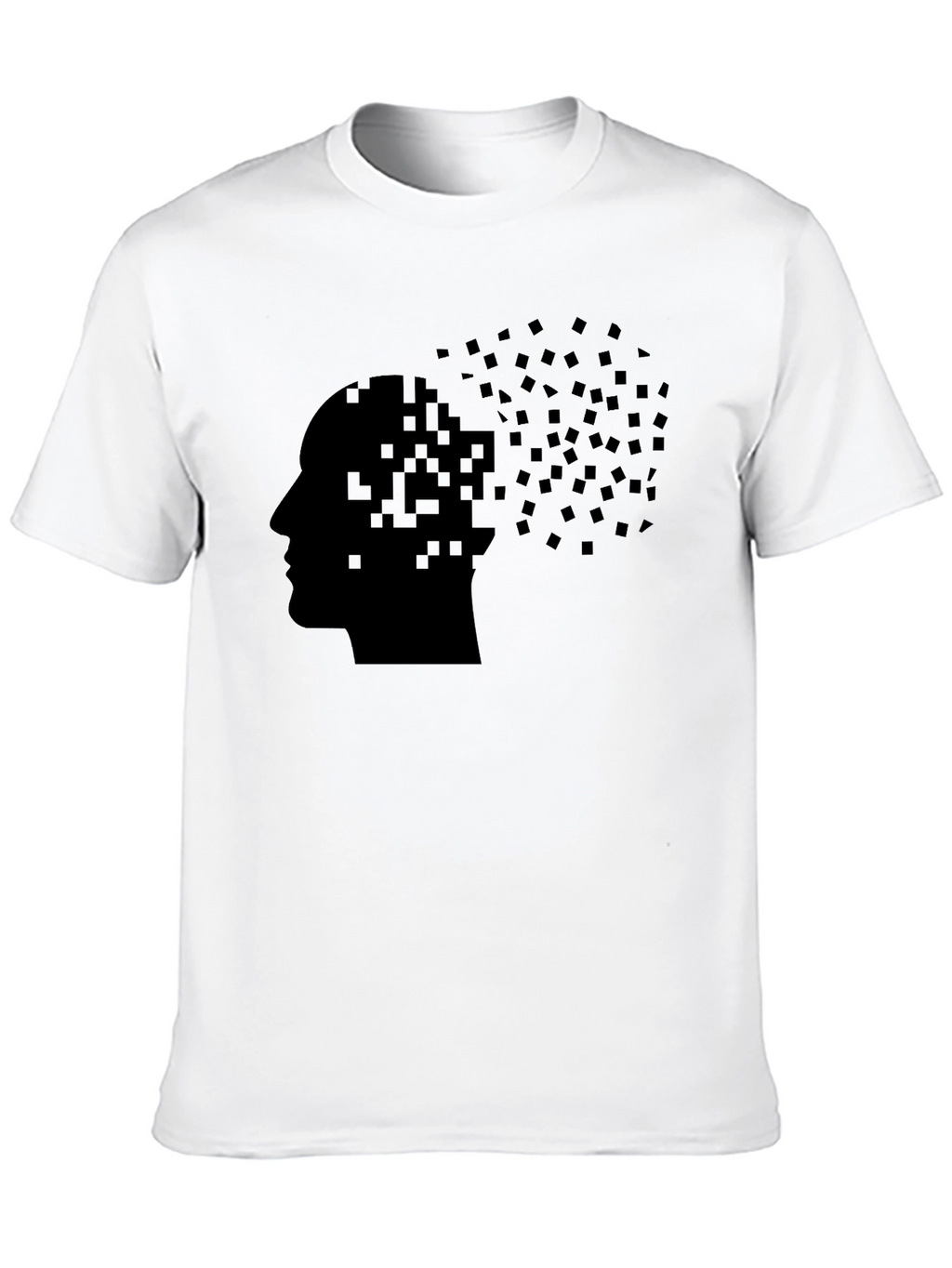 Pixel Head T-Shirt - Black Graphic Tee