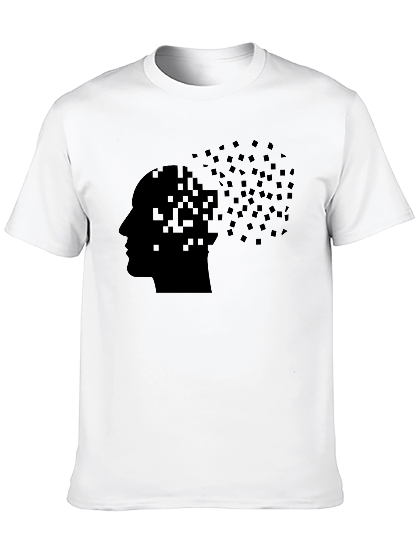 Pixel Head T-Shirt - Black Graphic Tee