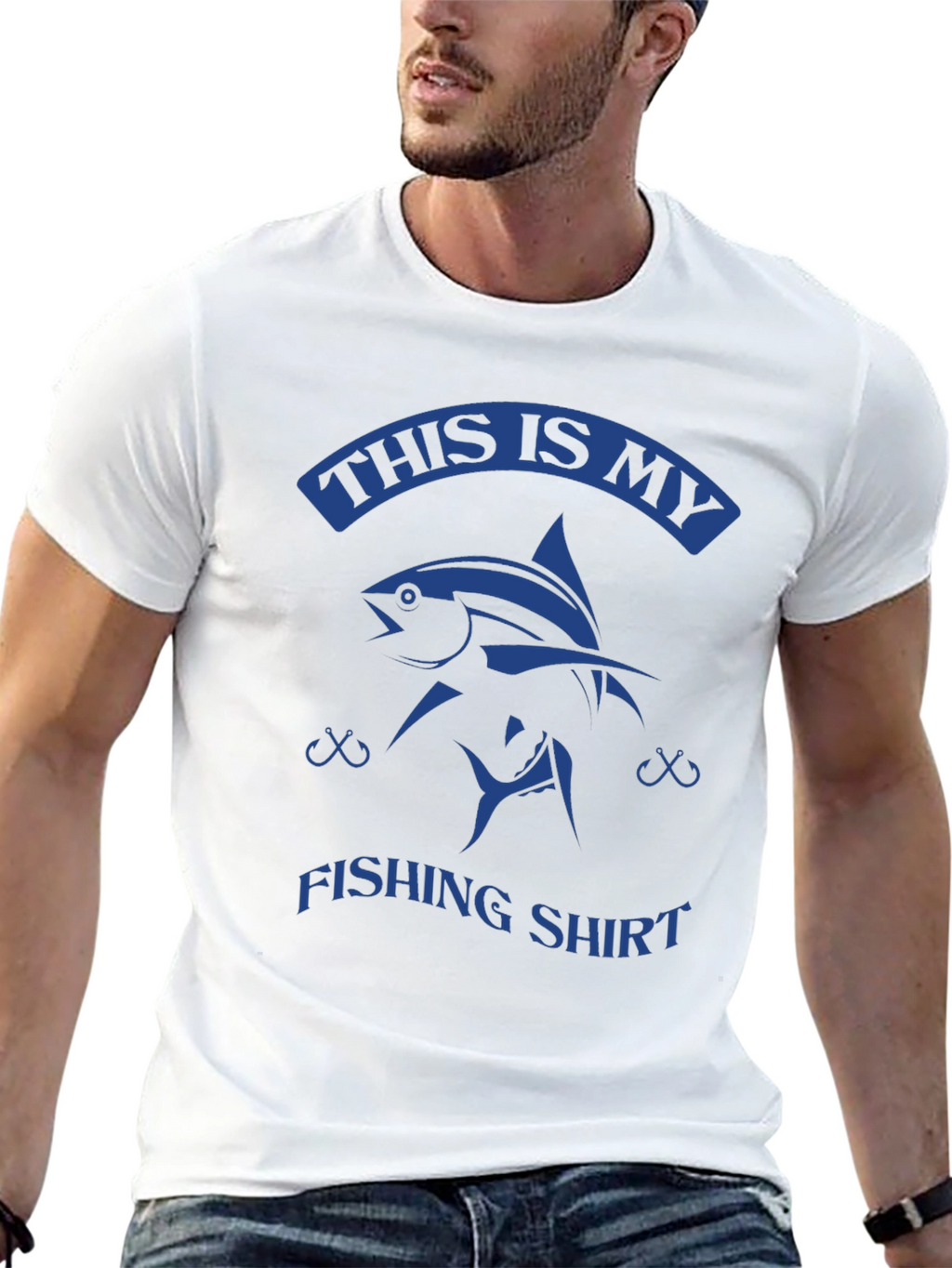 This Is My Fishing Shirt - Black Cotton Tee