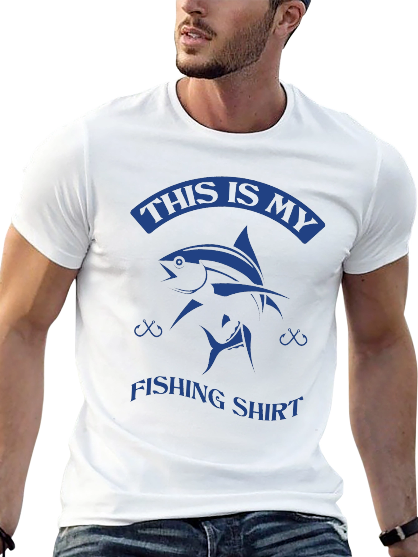 This Is My Fishing Shirt - Black Cotton Tee