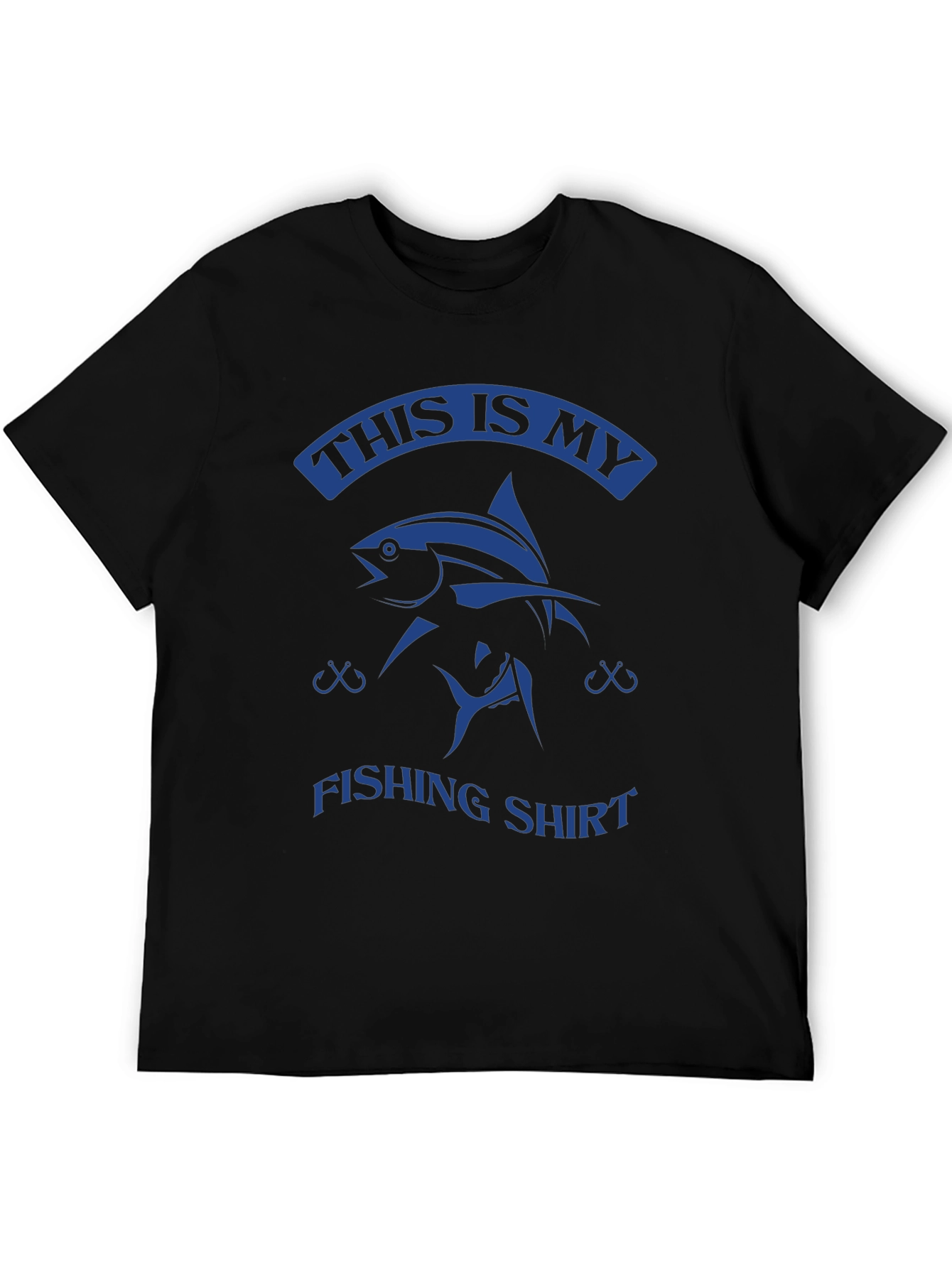 This Is My Fishing Shirt - Black Cotton Tee
