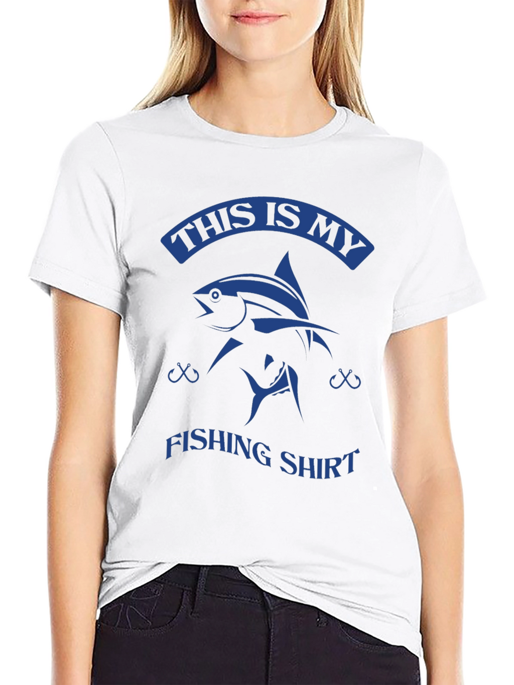 This Is My Fishing Shirt - Black Cotton Tee