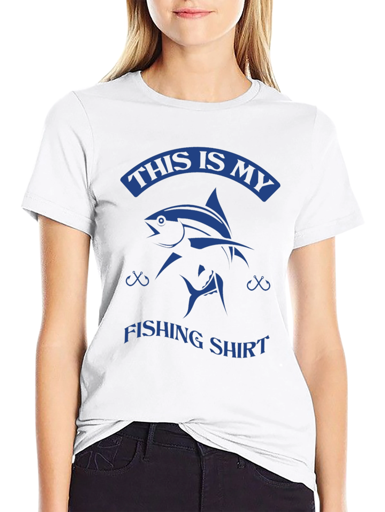 This Is My Fishing Shirt - Black Cotton Tee