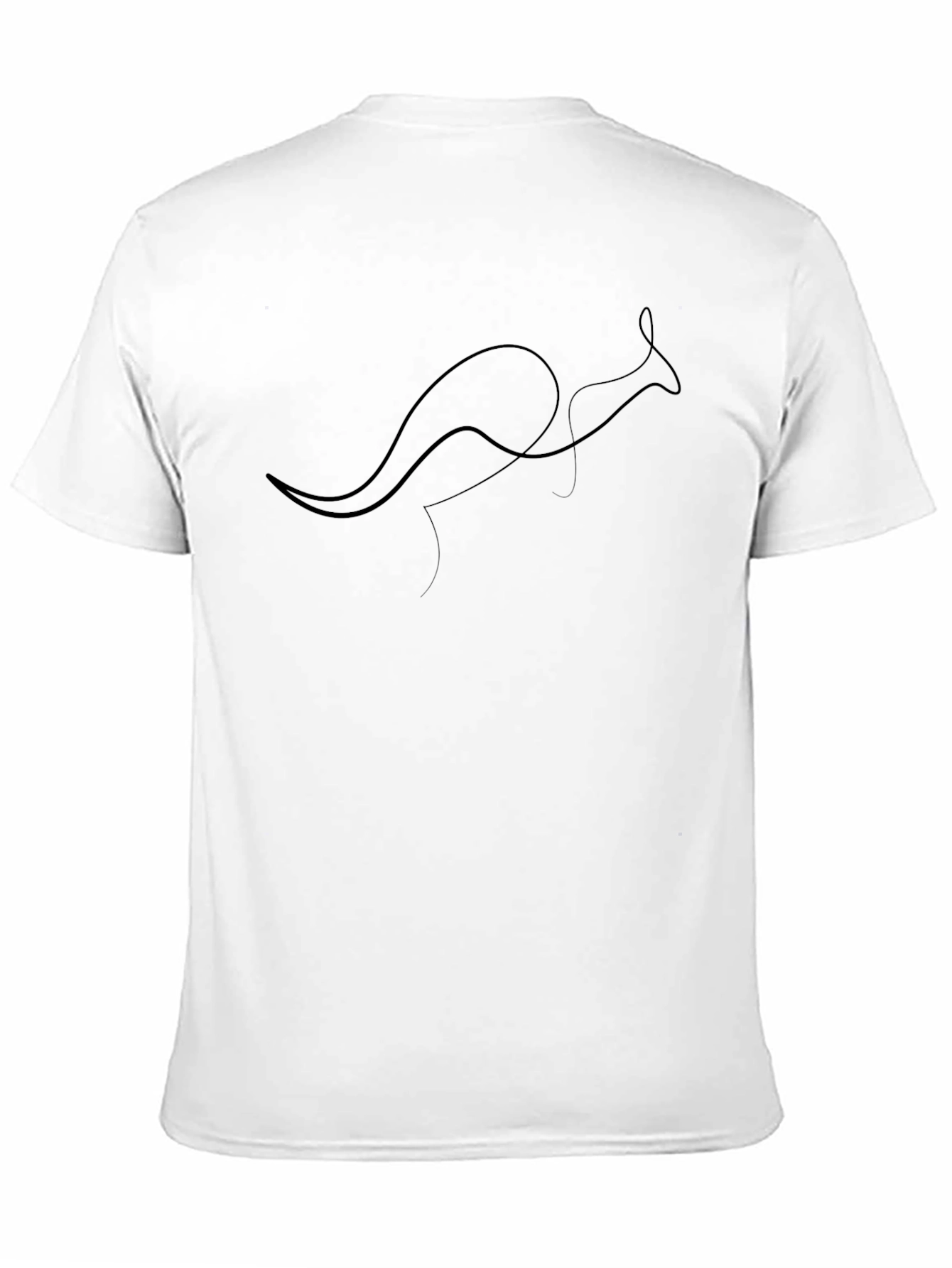 Minimalist Kangaroo Line Art T-Shirt