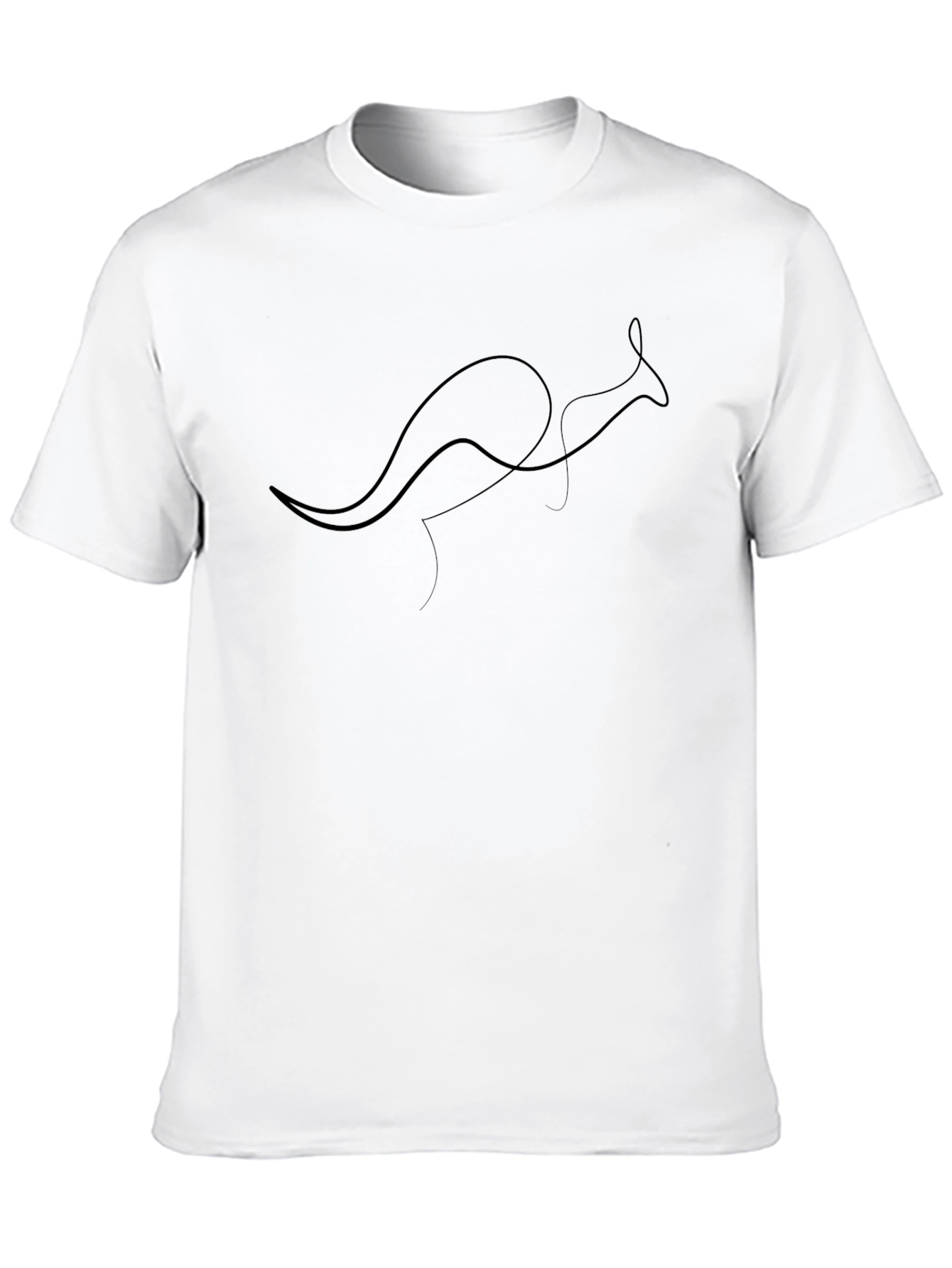 Minimalist Kangaroo Line Art T-Shirt