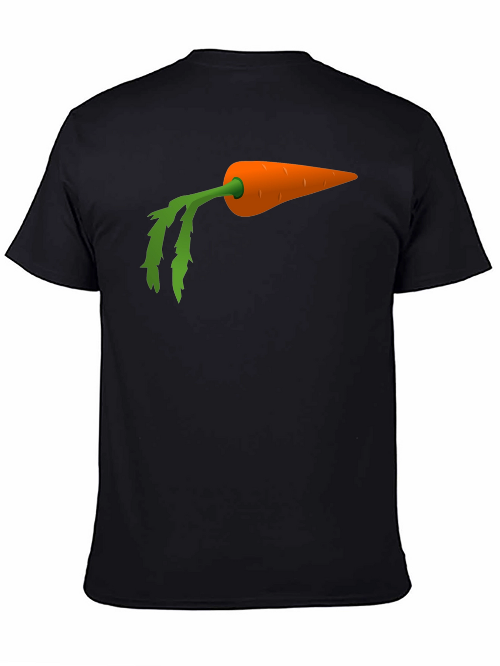 Carrot Graphic Tee - Black Cotton Blend Shirt