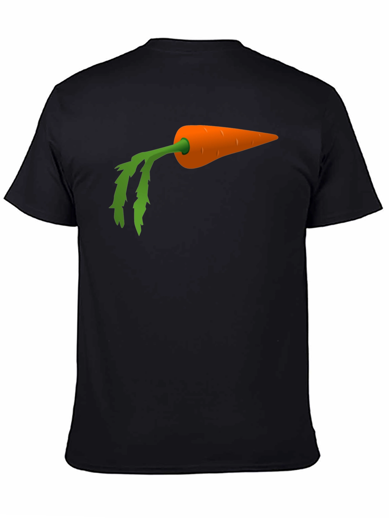 Carrot Graphic Tee - Black Cotton Blend Shirt