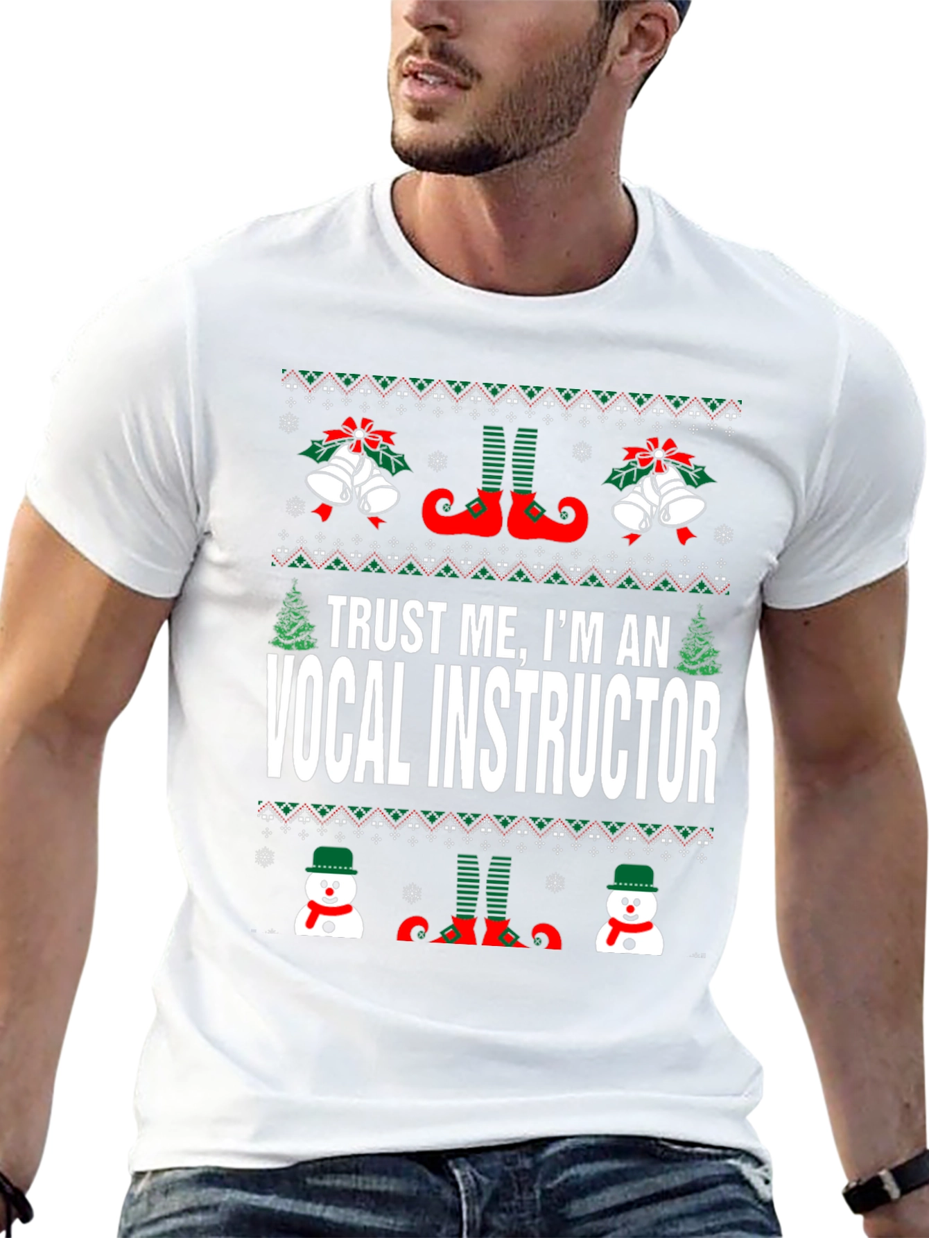 Trust Me Im An Vocal Instructor Ugly Christmas Sweater T-Shirt