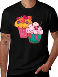 Cupcake Graphic T-Shirt - Fun Dessert Tee