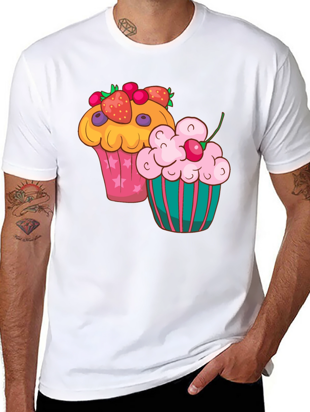 Cupcake Graphic T-Shirt - Fun Dessert Tee
