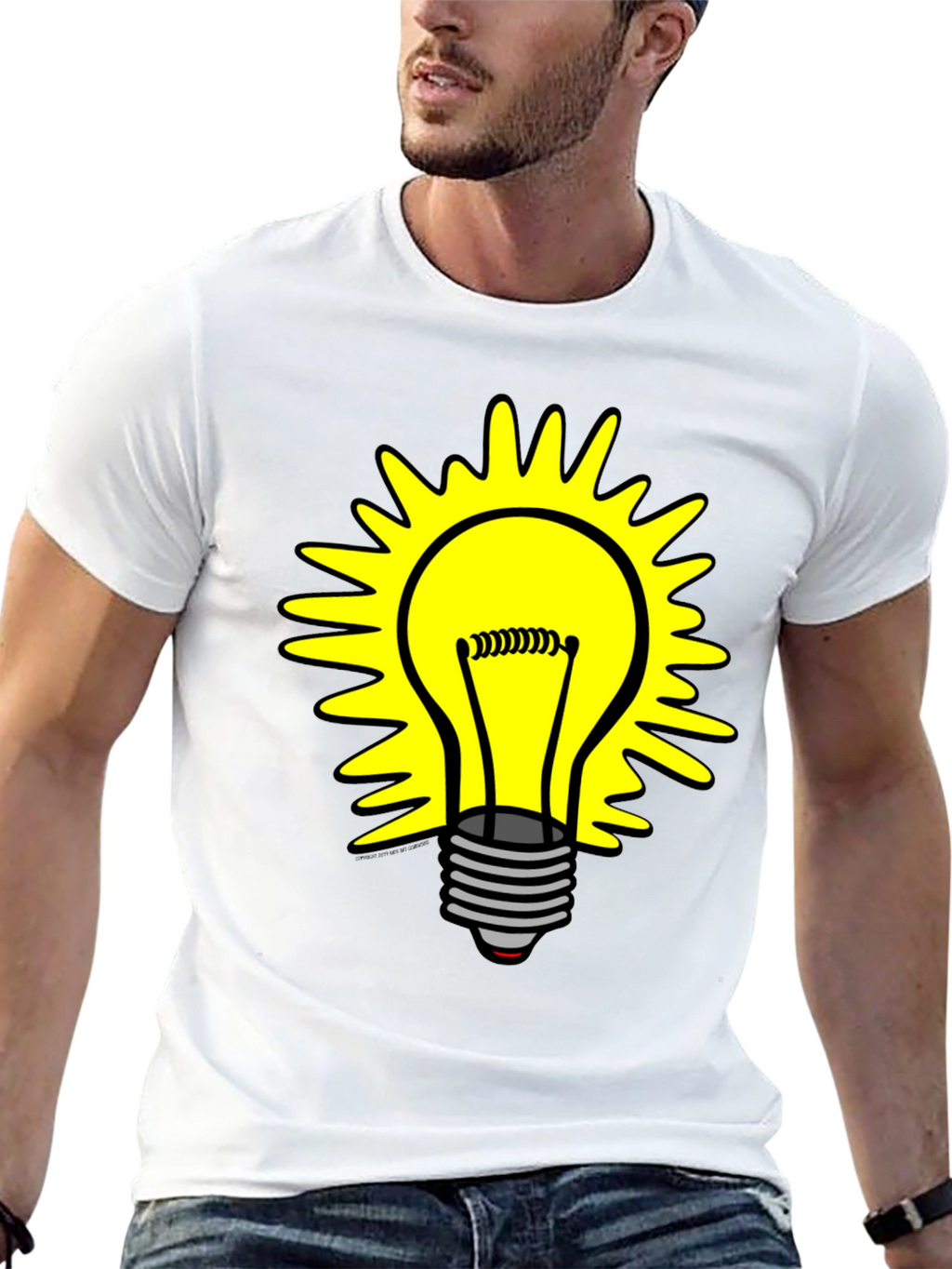 Bright Idea T-Shirt - Graphic Lightbulb Design