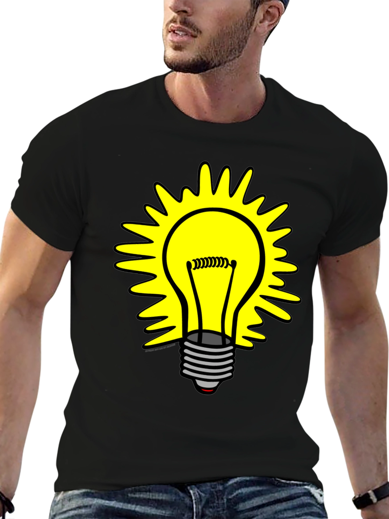 Bright Idea T-Shirt - Graphic Lightbulb Design