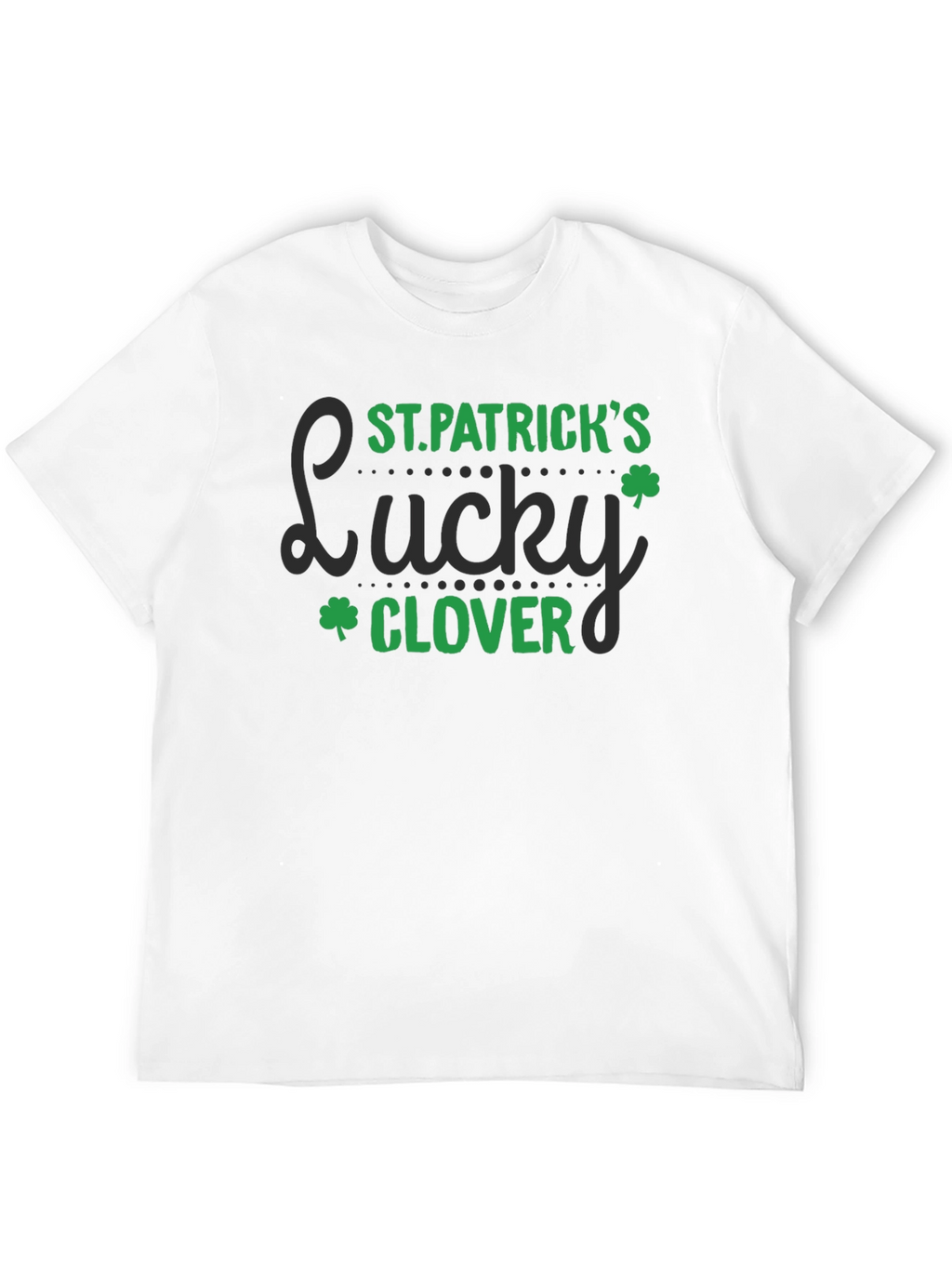 St. Patricks Day Lucky Clover Black T-Shirt