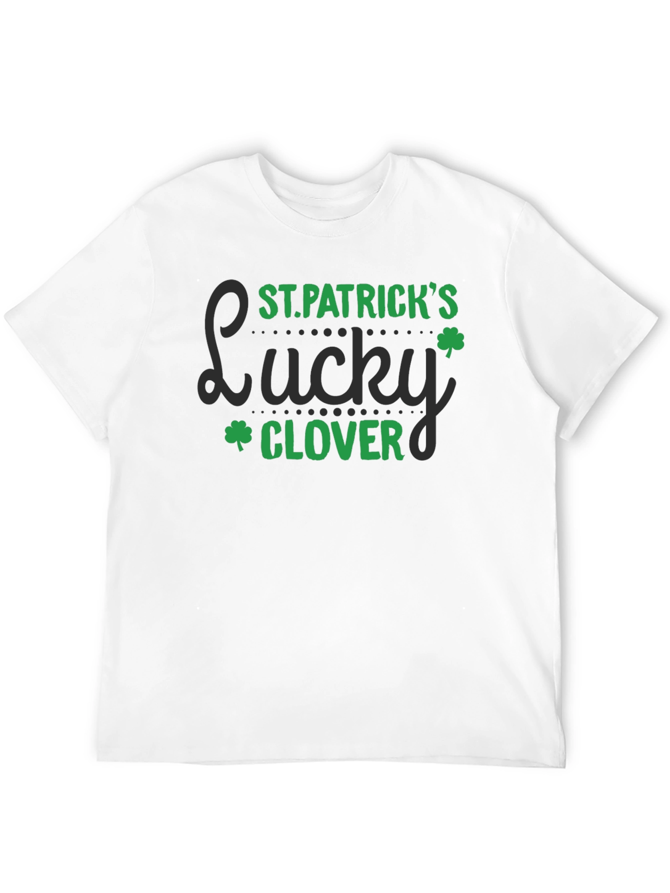 St. Patricks Day Lucky Clover Black T-Shirt