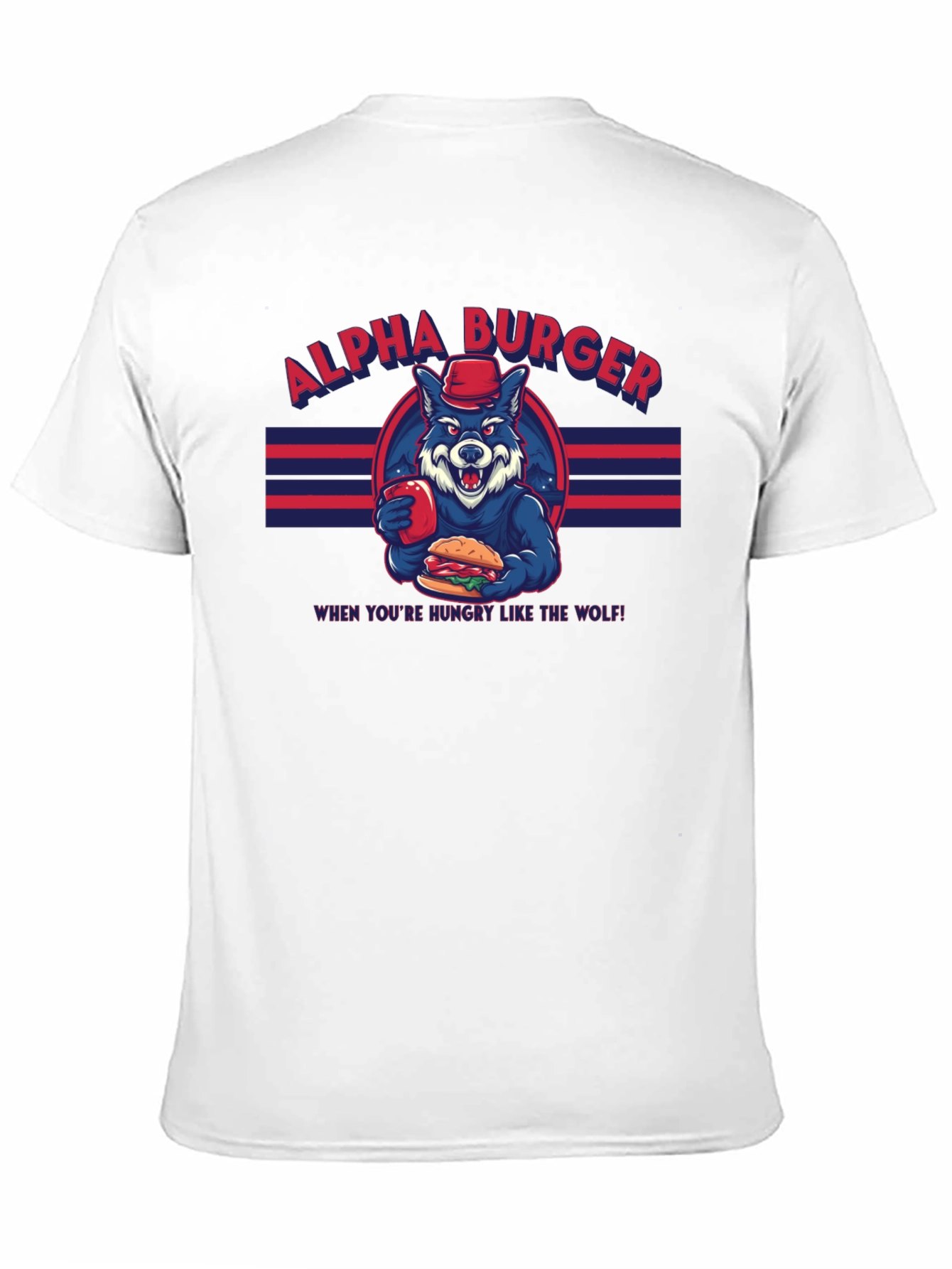 Alpha Burger T-Shirt - Hungry Like the Wolf Tee