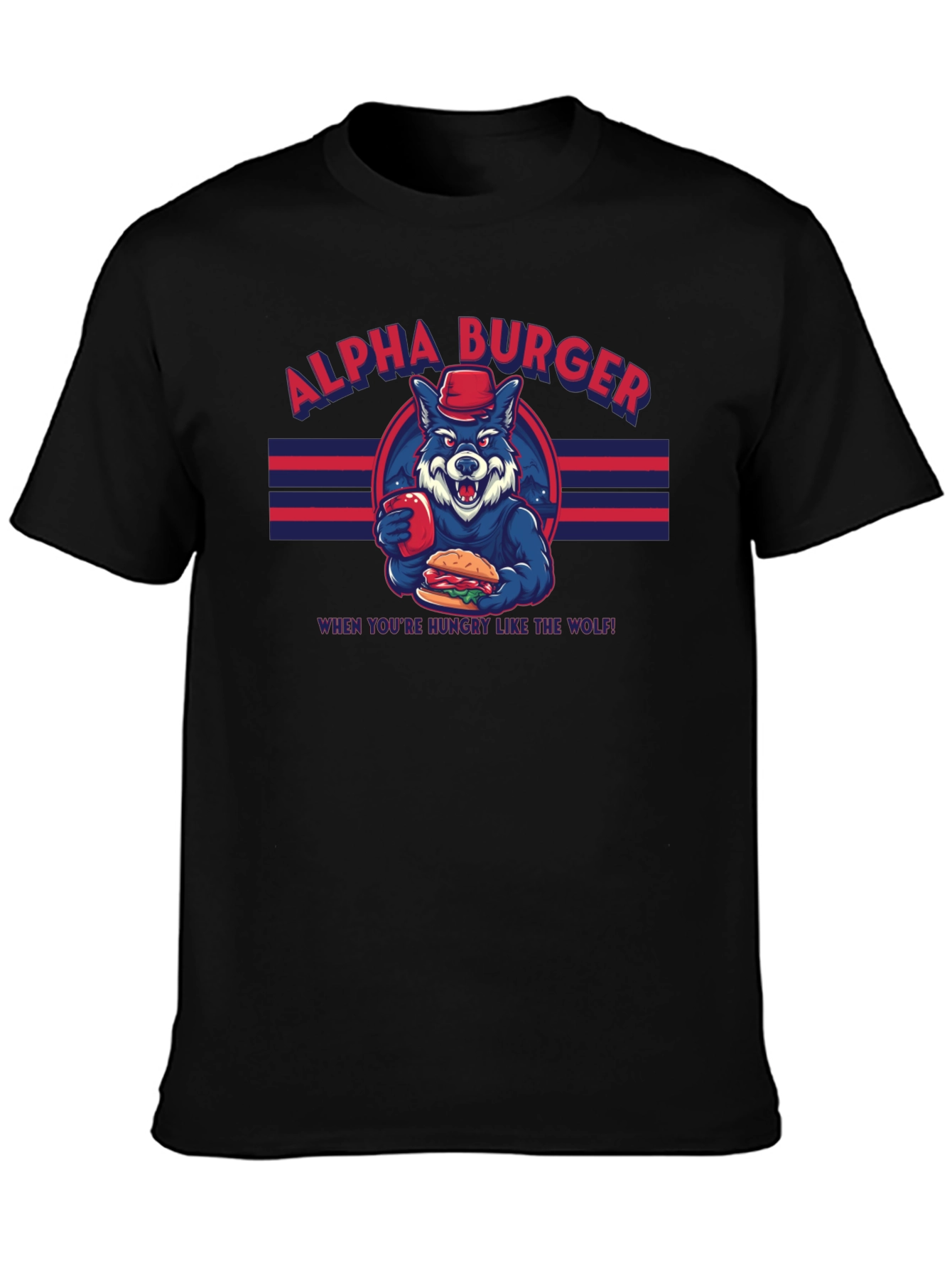 Alpha Burger T-Shirt - Hungry Like the Wolf Tee