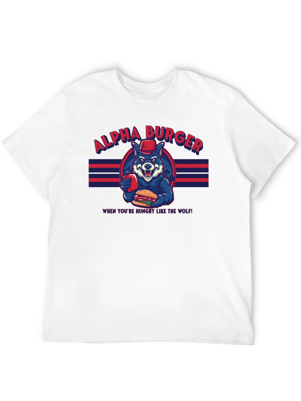 Alpha Burger T-Shirt - Hungry Like the Wolf Tee