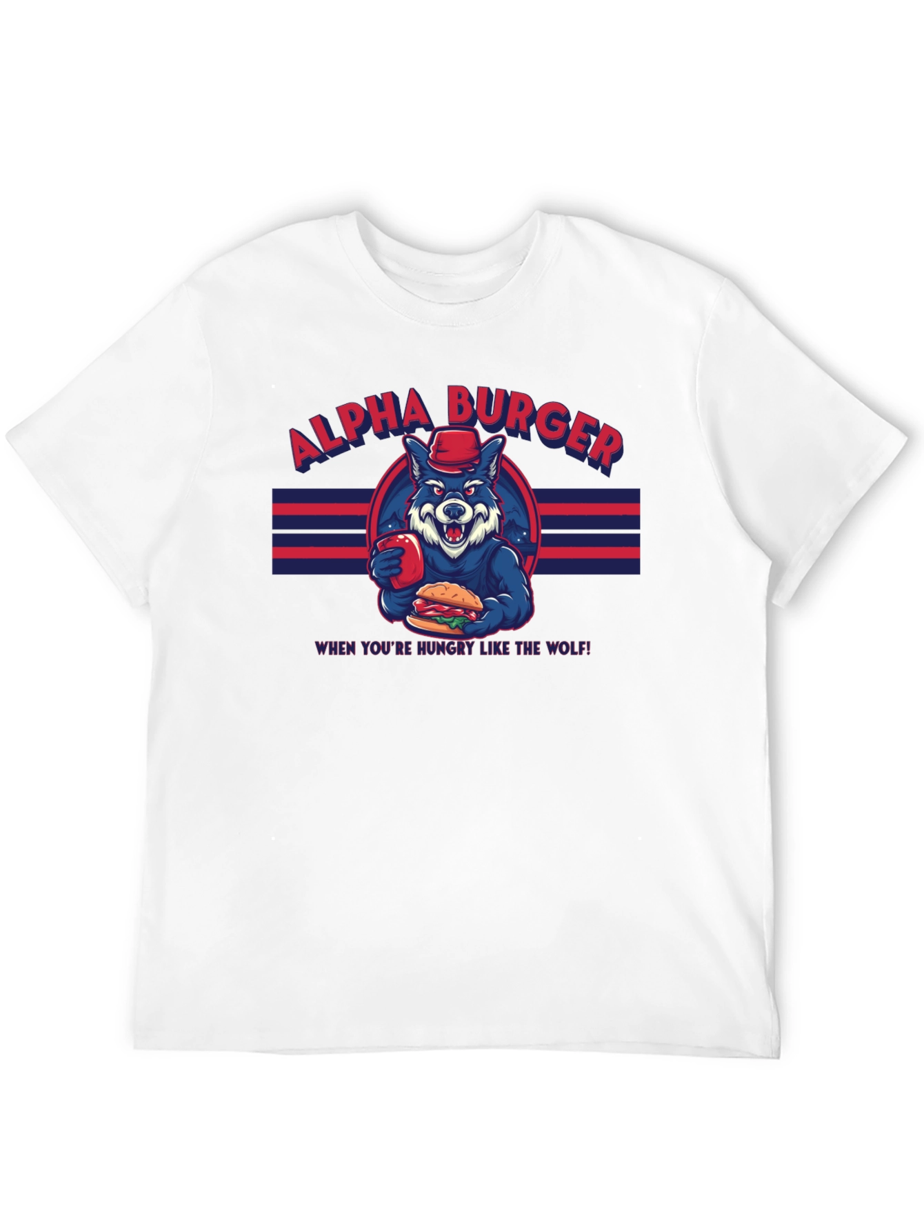 Alpha Burger T-Shirt - Hungry Like the Wolf Tee