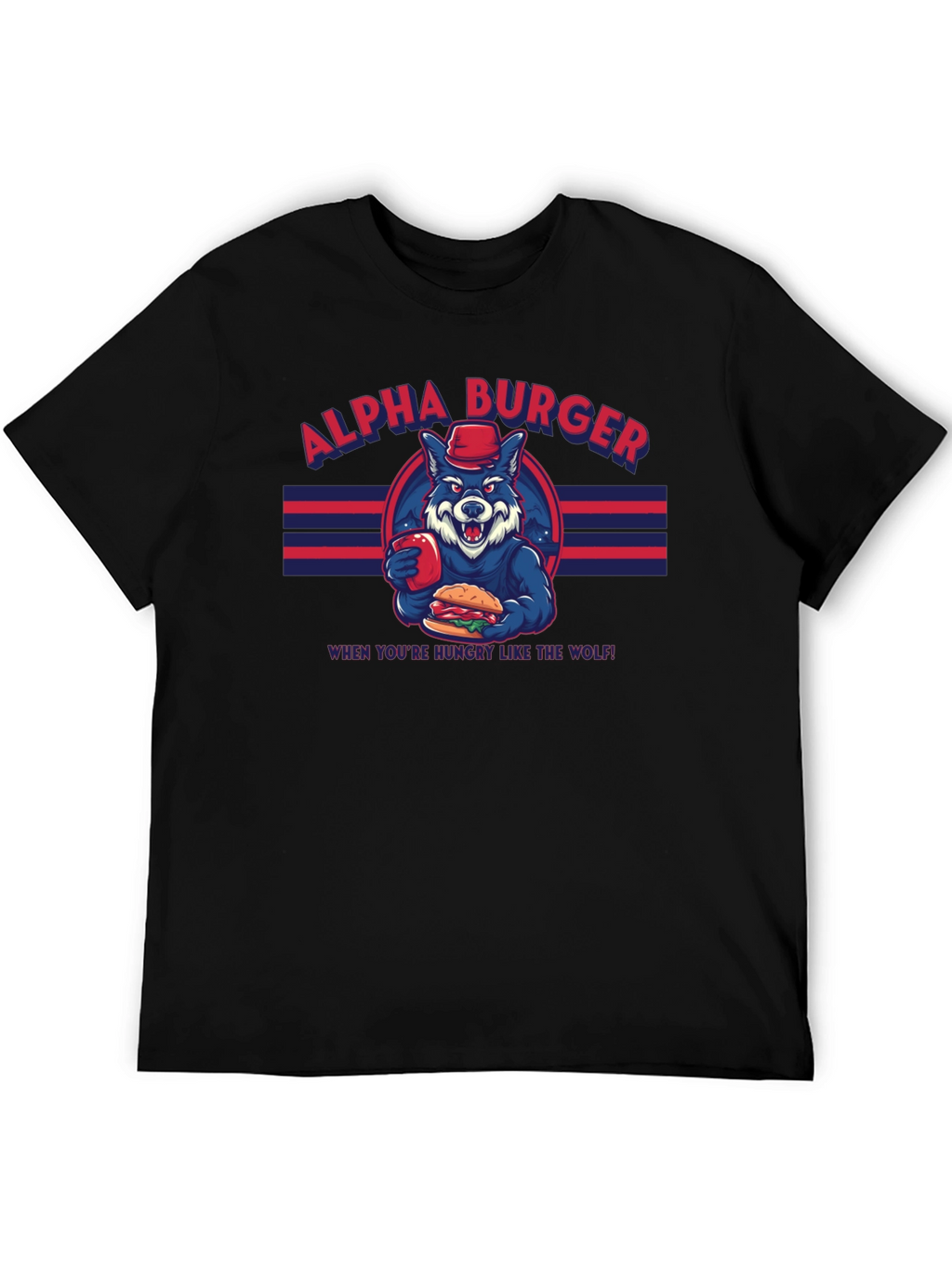 Alpha Burger T-Shirt - Hungry Like the Wolf Tee