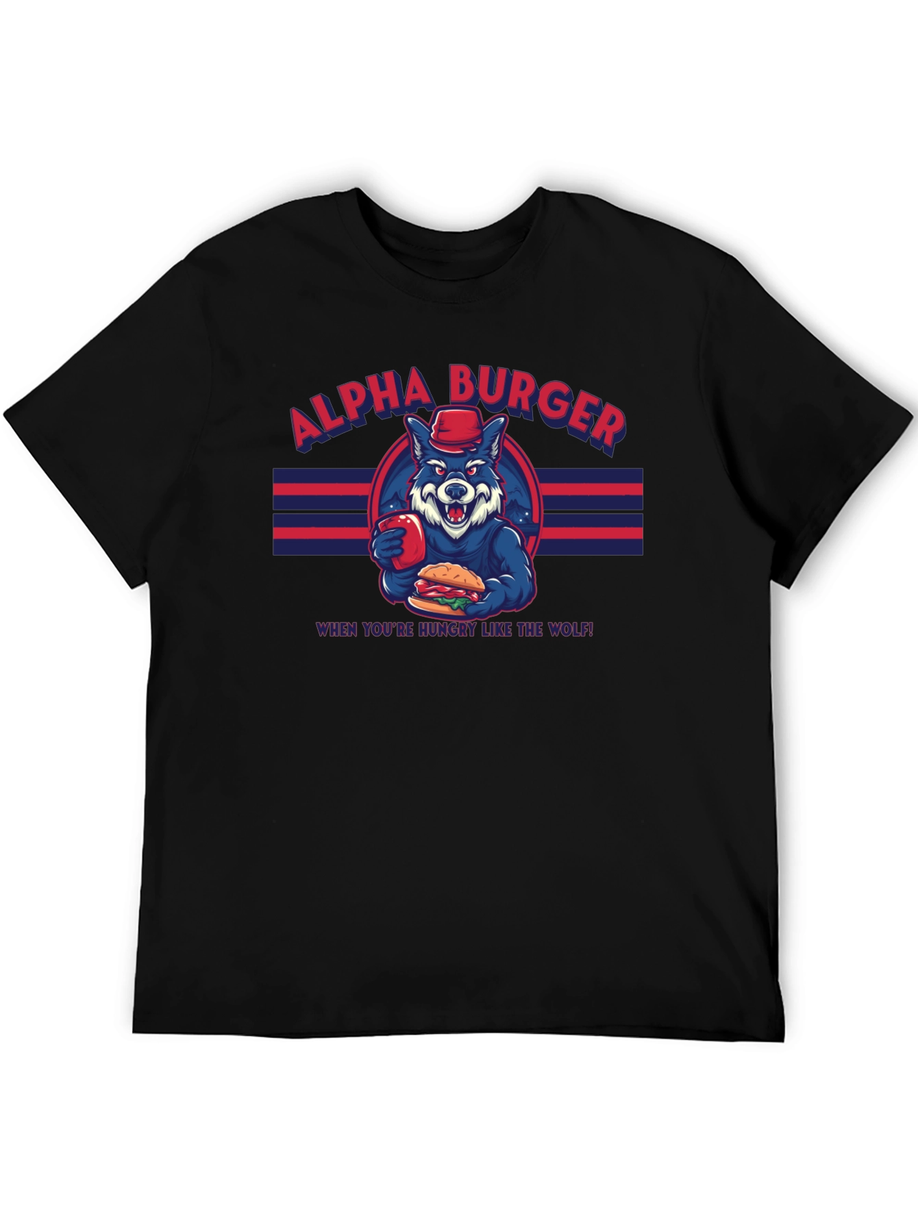 Alpha Burger T-Shirt - Hungry Like the Wolf Tee