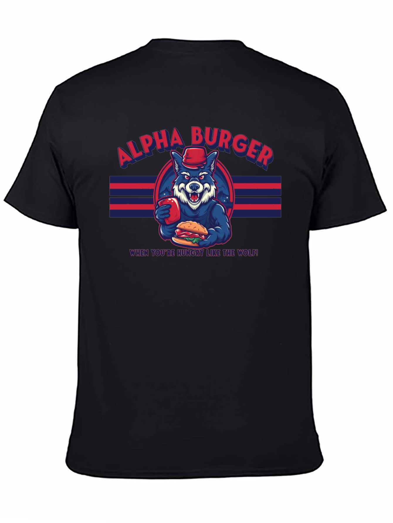 Alpha Burger T-Shirt - Hungry Like the Wolf Tee