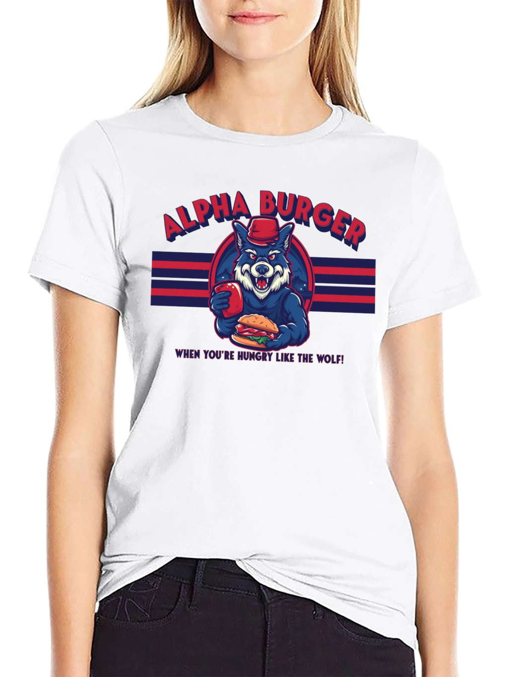 Alpha Burger T-Shirt - Hungry Like the Wolf Tee
