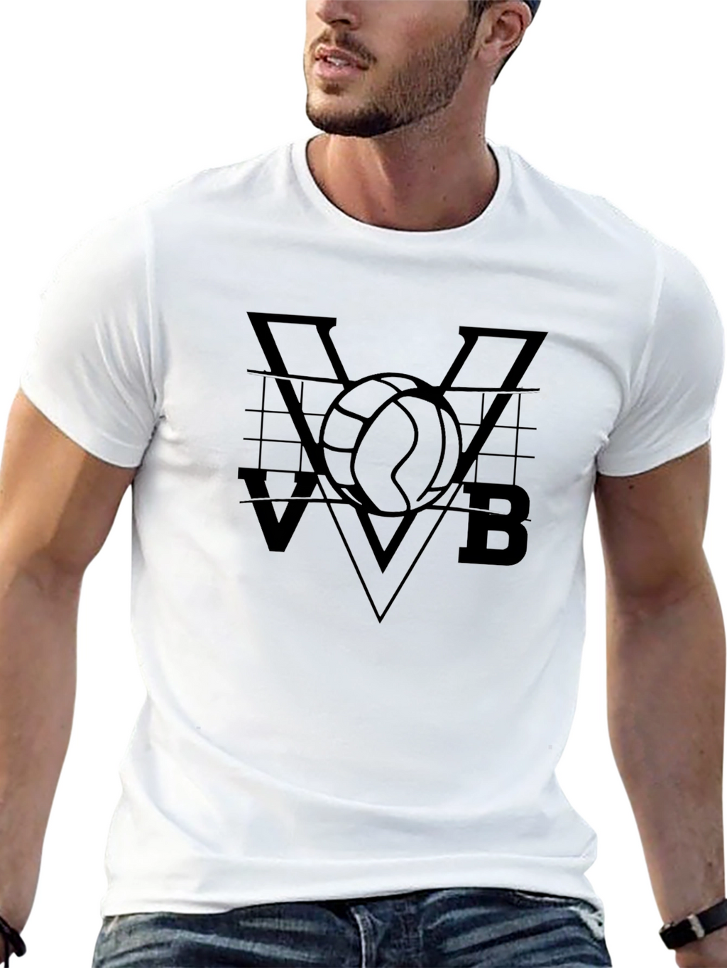 Volleyball VVB Graphic Tee - Mens Black T-Shirt