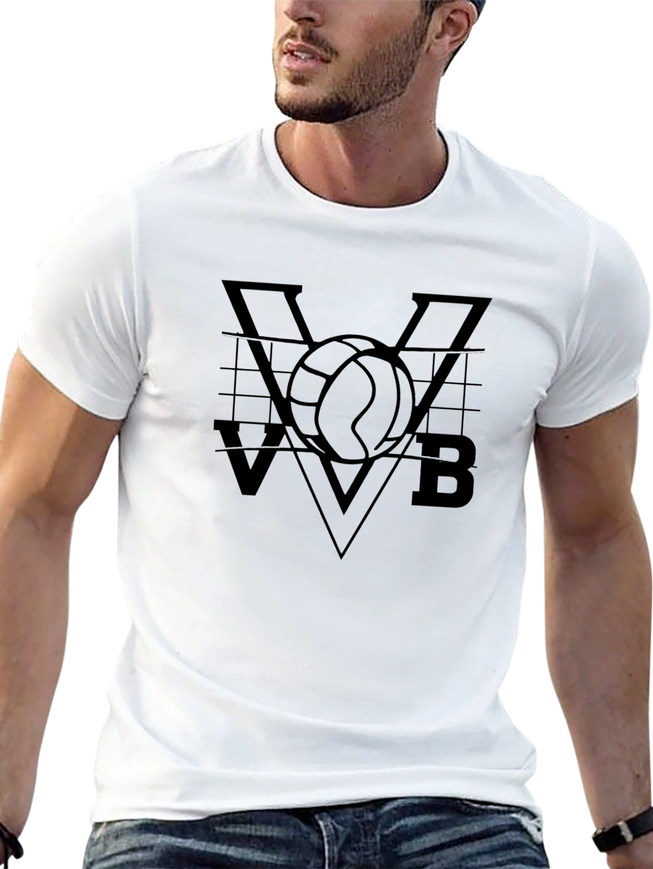 Volleyball VVB Graphic Tee - Mens Black T-Shirt