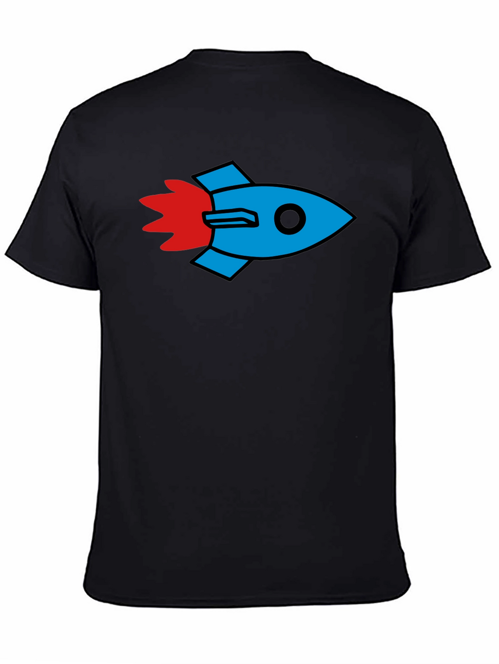 Rocket Graphic Black T-Shirt - Stylish & Unique