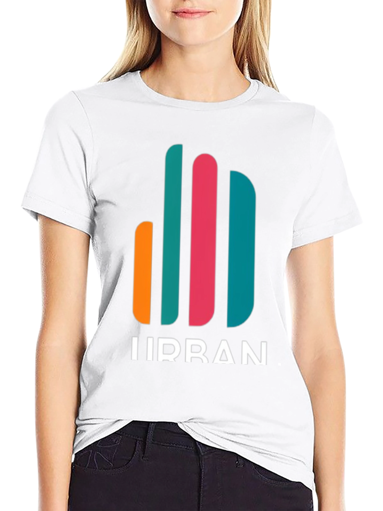 Urban Graphic Tee - Modern Stripe Design