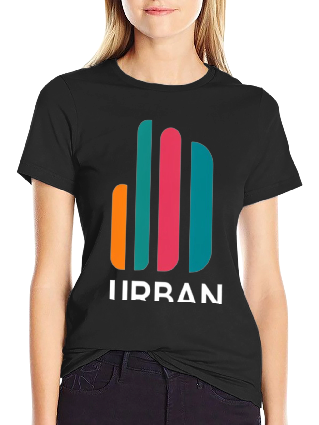 Urban Graphic Tee - Modern Stripe Design