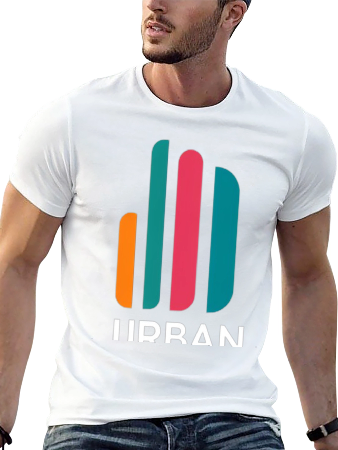 Urban Graphic Tee - Modern Stripe Design