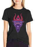 Baphomet Graphic T-Shirt - Occult Style Tee