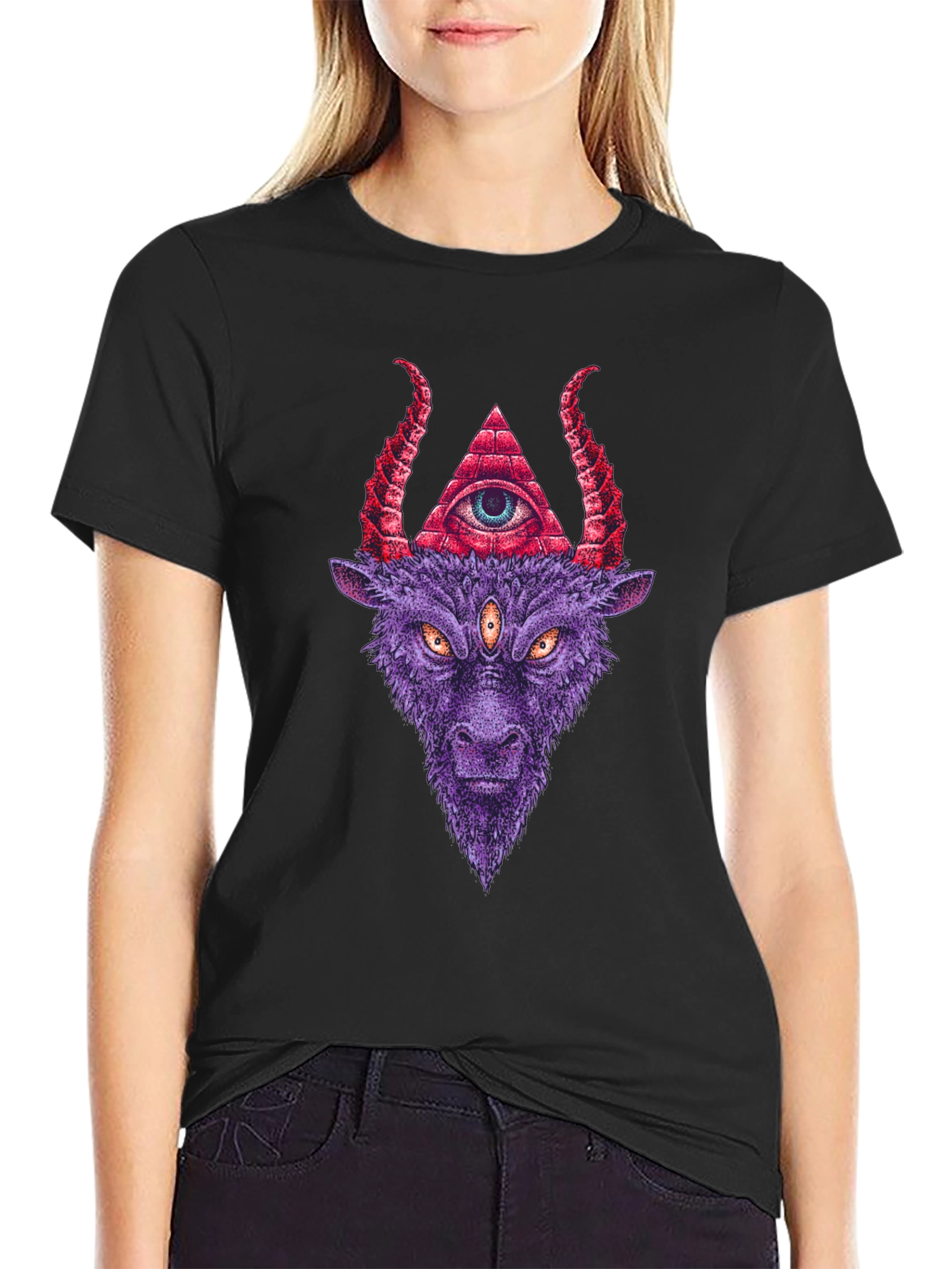 Baphomet Graphic T-Shirt - Occult Style Tee