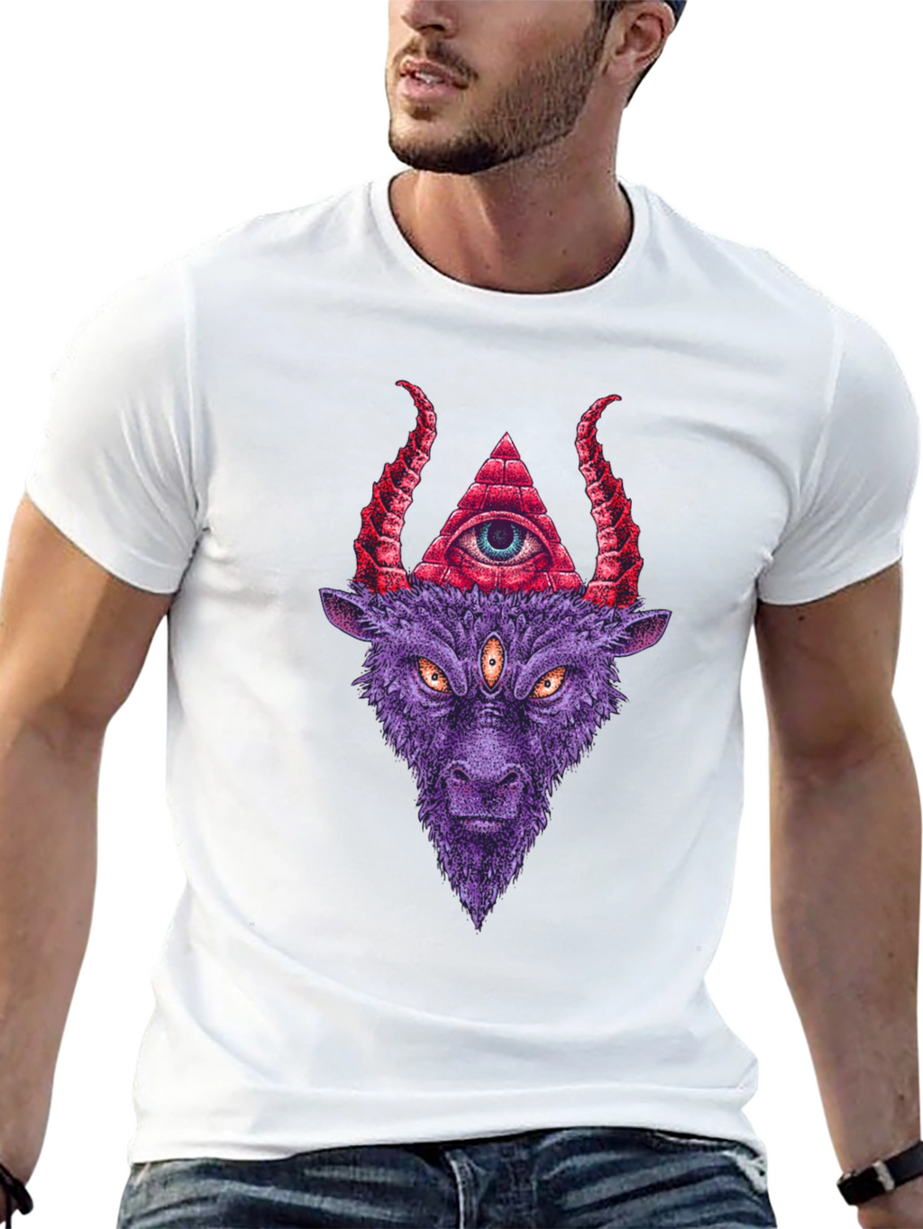 Baphomet Graphic T-Shirt - Occult Style Tee