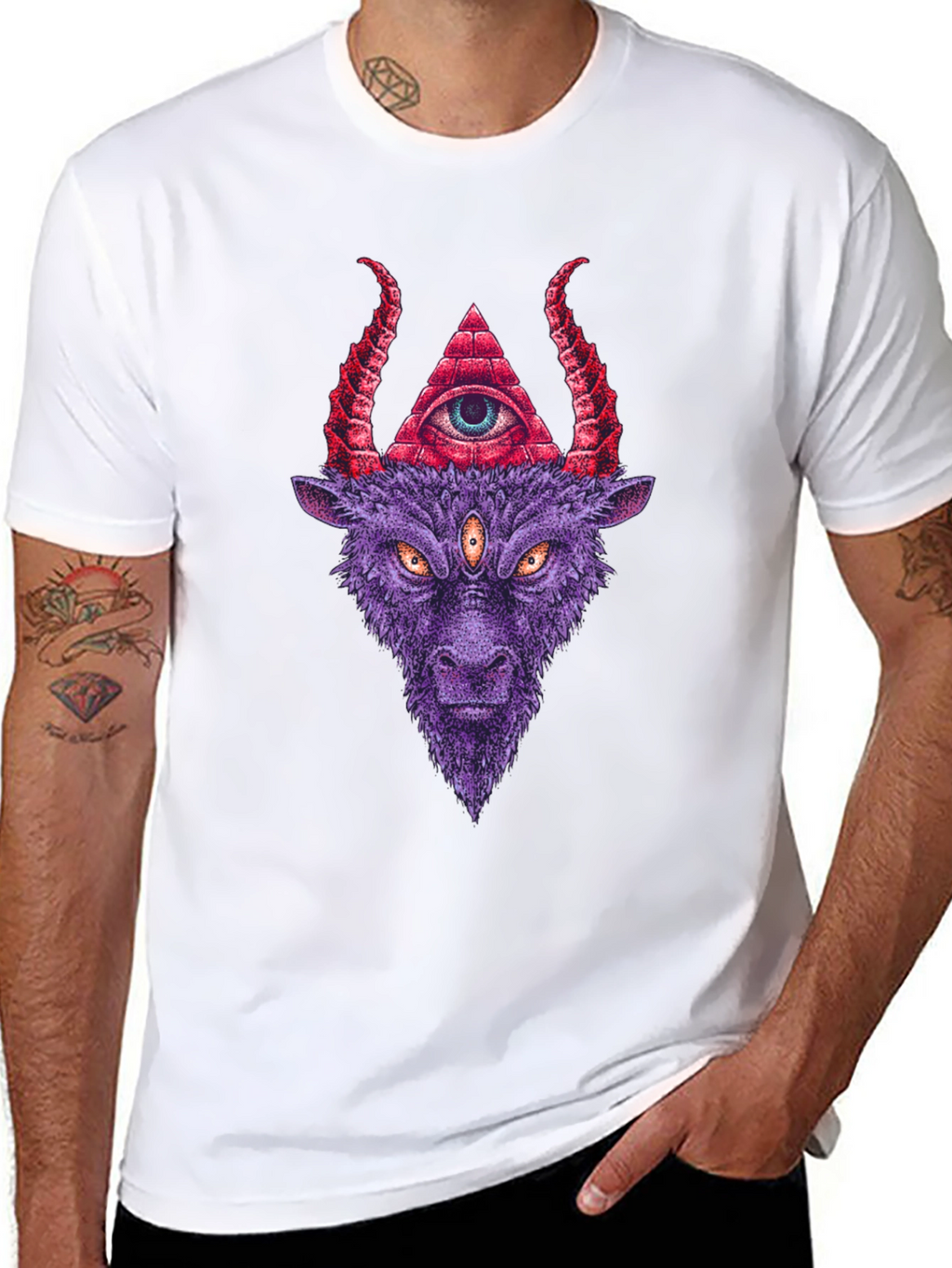 Baphomet Graphic T-Shirt - Occult Style Tee