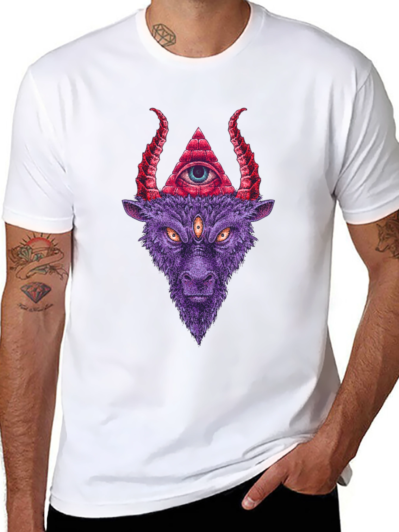 Baphomet Graphic T-Shirt - Occult Style Tee
