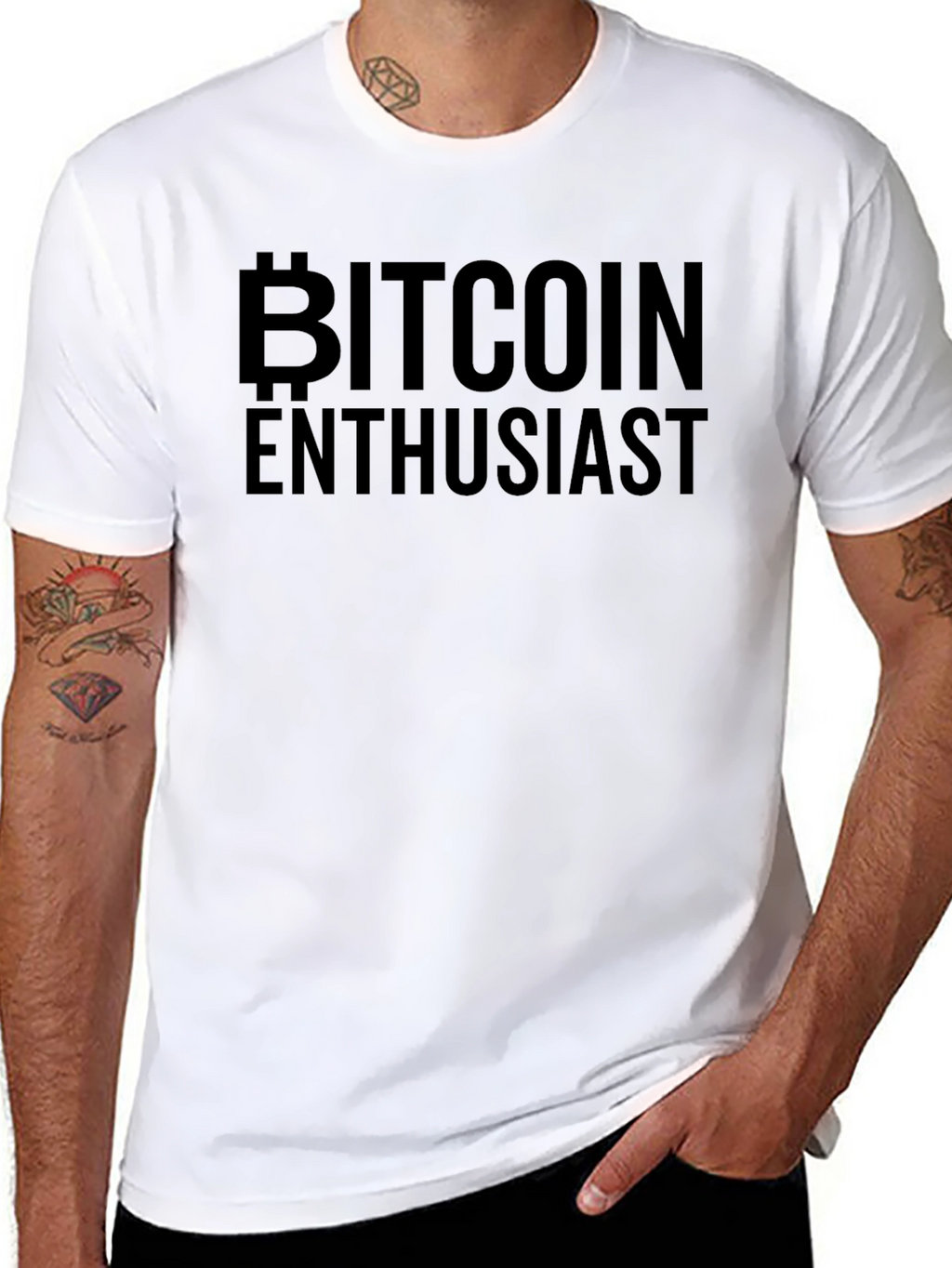Bitcoin Enthusiast Black Graphic T-Shirt