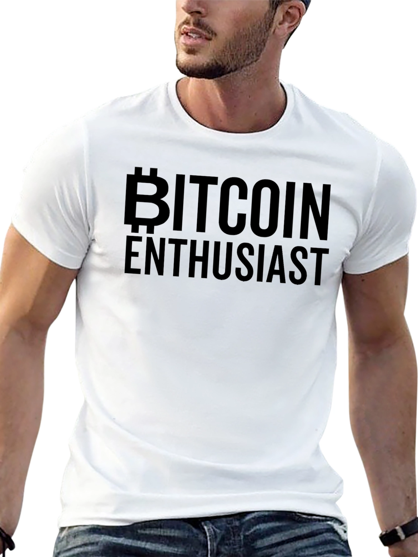 Bitcoin Enthusiast Black Graphic T-Shirt