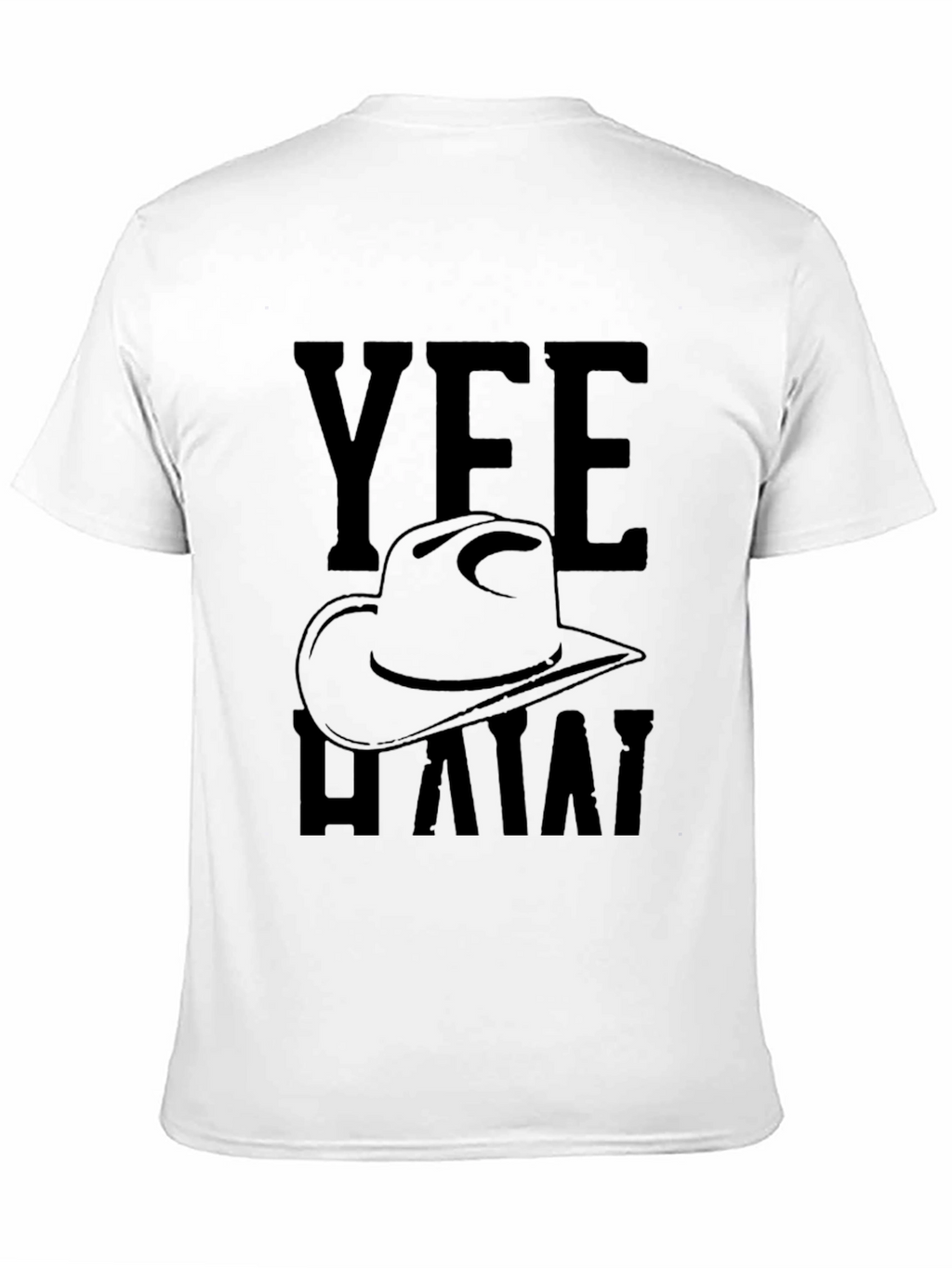 Yee Haw Cowboy Hat Graphic T-Shirt - Black