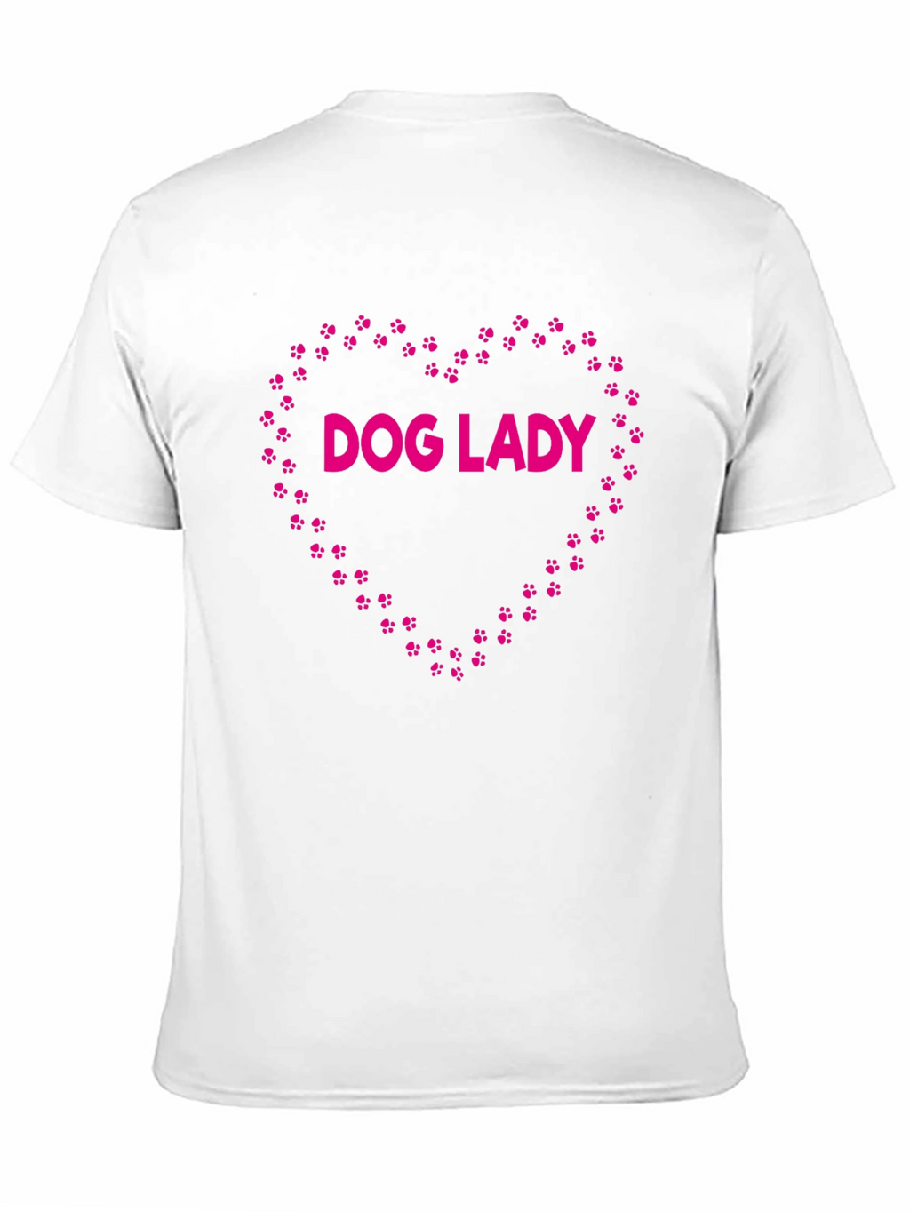 Dog Lady Paw Print Heart Graphic Tee