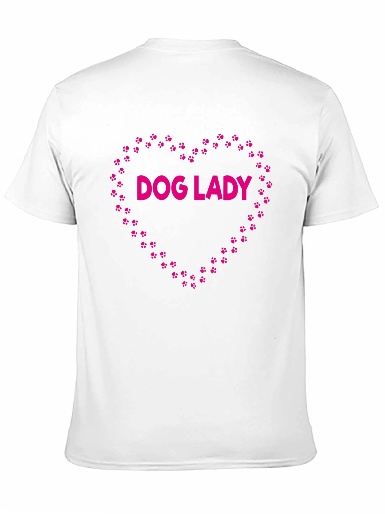 Dog Lady Paw Print Heart Graphic Tee